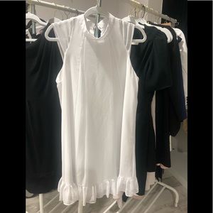 BCBGeneration White Cap Sleeves Mini Summer Dress